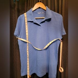 Women's short sleeve blue polo t-shirt